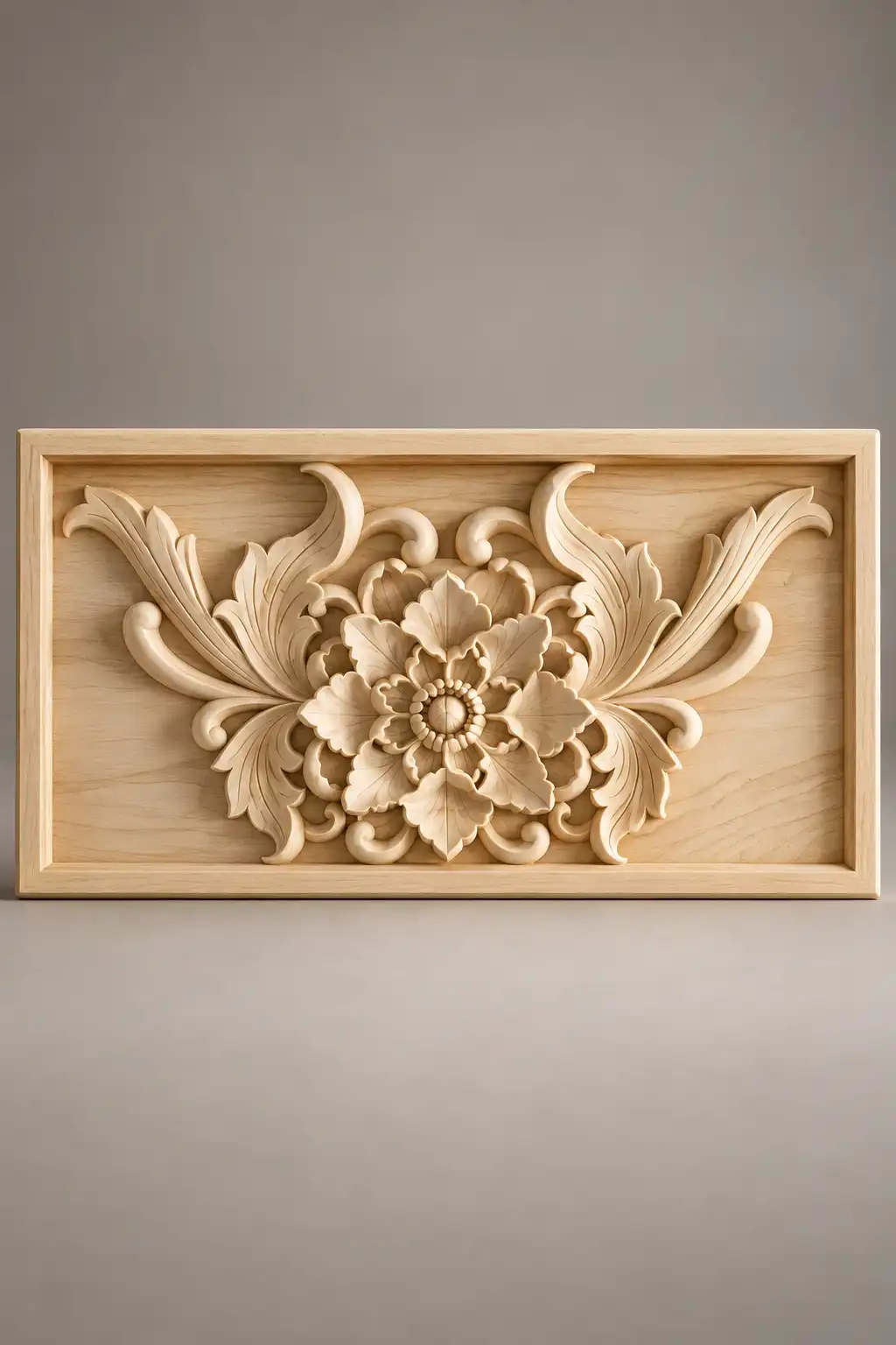 木雕花卉装饰作品展示